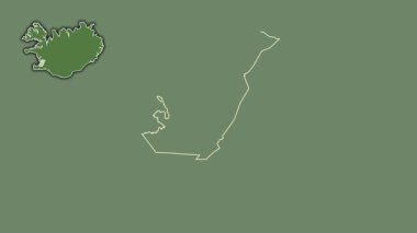 Hofuborgarsvi, İzlanda, boşaltılmış ve izole edilmiş. Uydu