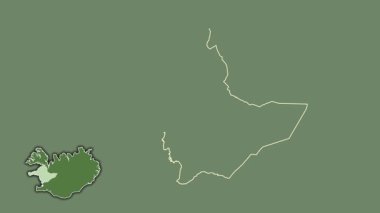 Vesturland, İzlanda, boşaltılmış ve izole edilmiş. Uydu