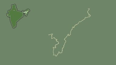 Assam, Hindistan, dışlanmış ve izole edilmiş. Uydu
