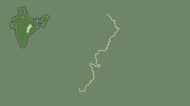 Chhattisgarh, Hindistan, soyutlanmış ve soyutlanmış. Uydu