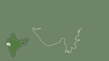 Gujarat, Hindistan, dışlanmış ve izole edilmiş. Uydu