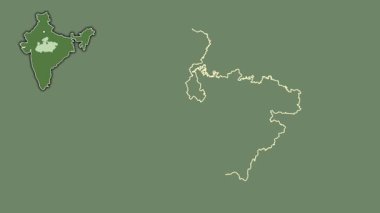 Madhya Pradesh, Hindistan, soyutlanmış ve dışlanmış. Uydu