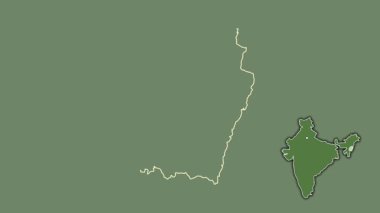 Manipur, Hindistan, çıkarılmış ve izole edilmiş. Uydu