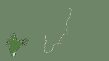 Tamil Nadu, Hindistan, soyutlanmış ve dışlanmış. Uydu