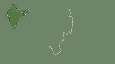 Tripura, Hindistan, çıkarılmış ve izole edilmiş. Uydu