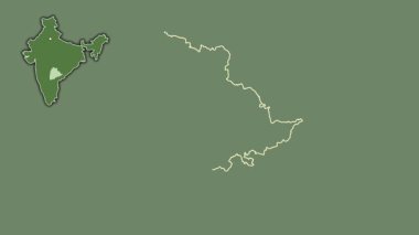 Telangana, Hindistan, dışlanmış ve izole edilmiş. Uydu