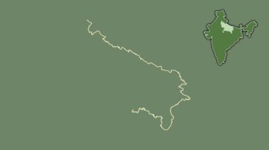 Uttar Pradesh, Hindistan, soyutlanmış ve dışlanmış. Uydu