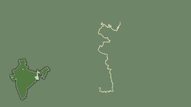 Batı Bengal, Hindistan, dışlanmış ve izole edilmiş. Uydu