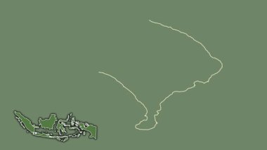 Bali, Endonezya, dışlanmış ve izole edilmiş. Uydu