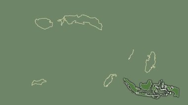 Maluku, Endonezya, dışlanmış ve izole edilmiş. Uydu