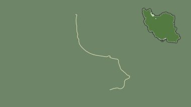 Gilan, İran, dışlanmış ve izole edilmiş. Uydu