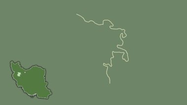 Hamadan, İran, boşaltılmış ve izole edilmiş. Uydu