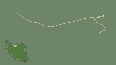Mazandaran, İran, çıkarılmış ve izole edilmiş. Uydu