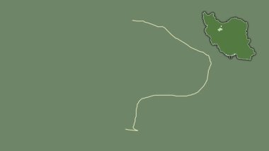 Qom, İran, dışlanmış ve izole edilmiş. Uydu