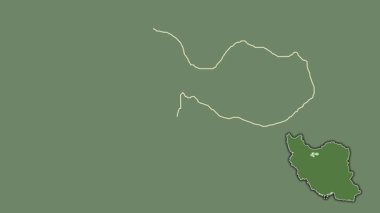Tahran, İran, sürülmüş ve izole edilmiş. Uydu