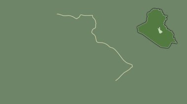 Babil, Irak, sürülmüş ve izole edilmiş. Uydu