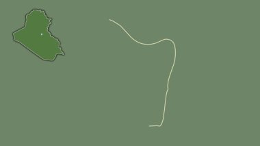 Bağdat, Irak, sürülmüş ve izole edilmiş. Uydu