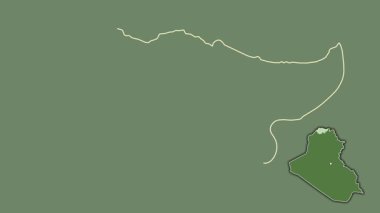 Dihok, Irak, sürülmüş ve izole edilmiş. Uydu