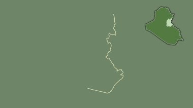 Diyala, Irak, sürülmüş ve izole edilmiş. Uydu