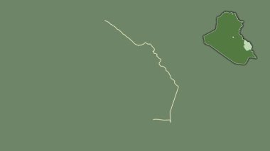 Maysan, Irak, sürülmüş ve izole edilmiş. Uydu