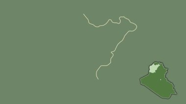 Ninawa, Irak, sürülmüş ve izole edilmiş. Uydu