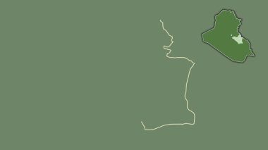 Wasit, Irak, sürülmüş ve izole edilmiş. Uydu