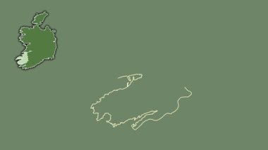 Kerry, İrlanda, dışlanmış ve izole edilmiş. Uydu