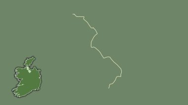 Leitrim, İrlanda, boşaltılmış ve izole edilmiş. Uydu
