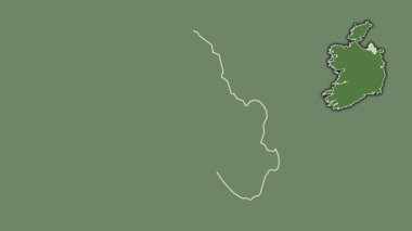 Monaghan, İrlanda, dışlanmış ve izole edilmiş. Uydu