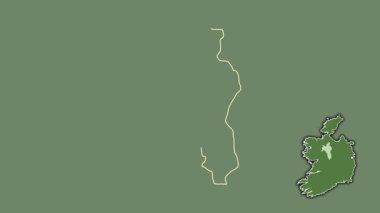 Roscommon, İrlanda, dışlanmış ve izole edilmiş. Uydu