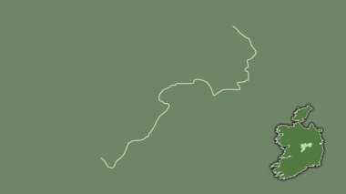 Offaly, İrlanda, boşaltılmış ve izole edilmiş. Uydu