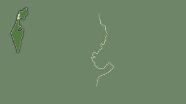 Hayfa, İsrail, boşaltılmış ve izole edilmiş. Uydu