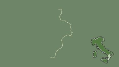 Calabria, İtalya, boşaltılmış ve izole edilmiş. Uydu