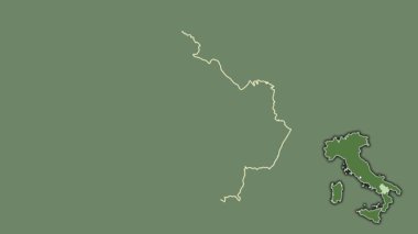Basilicata, İtalya, boşaltılmış ve izole edilmiş. Uydu