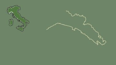 Liguria, İtalya, boşaltılmış ve izole edilmiş. Uydu