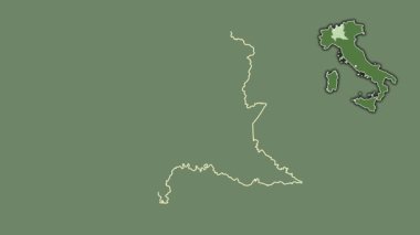 Lombardia, İtalya, boşaltılmış ve izole edilmiş. Uydu