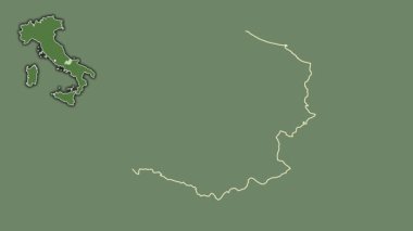 Molise, İtalya, boşaltılmış ve izole edilmiş. Uydu