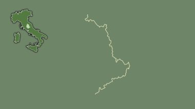 Umbria, İtalya, çıkarılmış ve izole edilmiş. Uydu