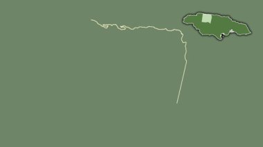 Trelawny, Jamaika, soyutlanmış ve soyutlanmış. Uydu