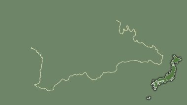 Kagawa, Japonya, boşaltılmış ve izole edilmiş. Uydu