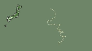 Oita, Japonya, dışlanmış ve izole edilmiş. Uydu