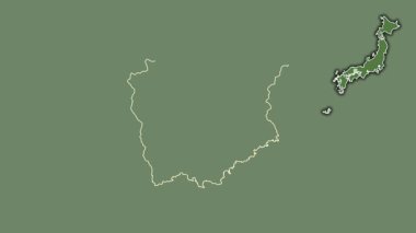 Okayama, Japonya, boşaltılmış ve izole edilmiş. Uydu