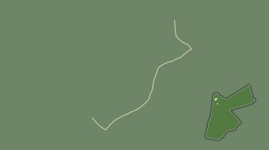 Ajlun, Ürdün, dışlanmış ve izole edilmiş. Uydu