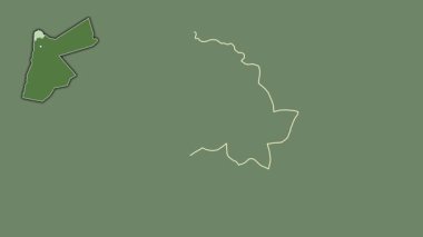 Irbid, Jordan, dışlanmış ve izole edilmiş. Uydu