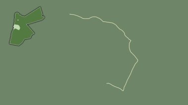 Karak, Ürdün, dışlanmış ve izole edilmiş. Uydu