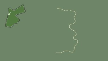 Madaba, Ürdün, soyutlanmış ve soyutlanmış. Uydu