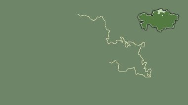 Kuzey Kazakistan, Kazakistan, çıkarılmış ve izole edilmiş. Uydu