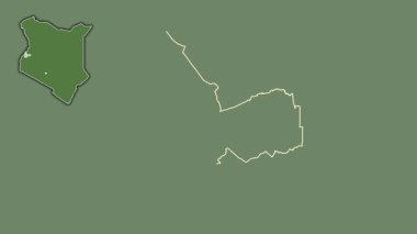 Bungoma, Kenya, soyutlanmış ve soyutlanmış. Uydu