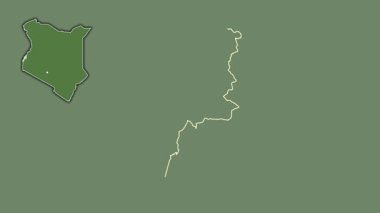 Busia, Kenya, soyutlanmış ve soyutlanmış. Uydu