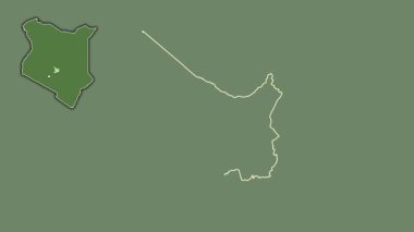 Embu, Kenya, soyutlanmış ve soyutlanmış. Uydu